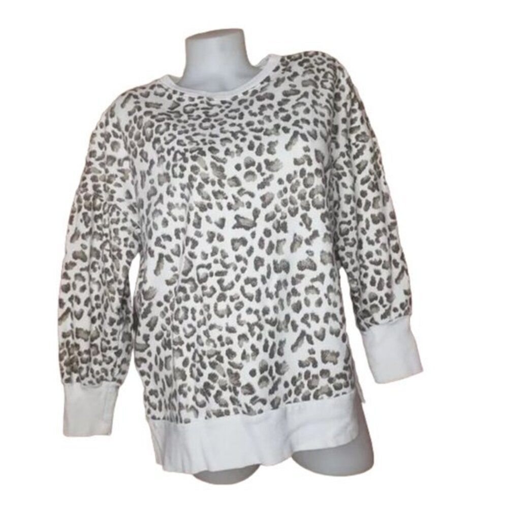 Caslon Leopard Sweatshirt Medium